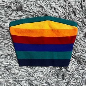 Forever 21 Rainbow Tube Top